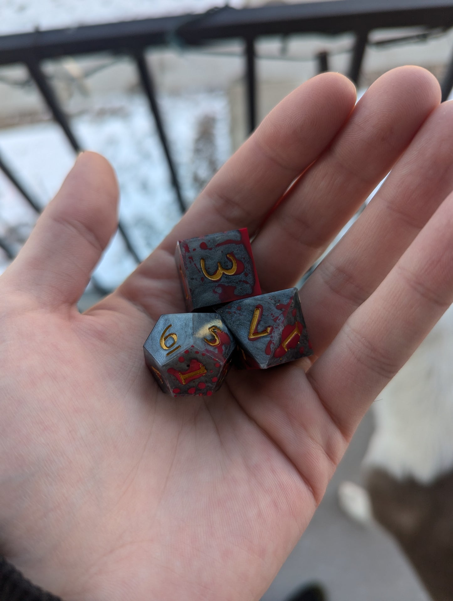 "Blood & Stone" Dice Set (NOT COMPLETE)